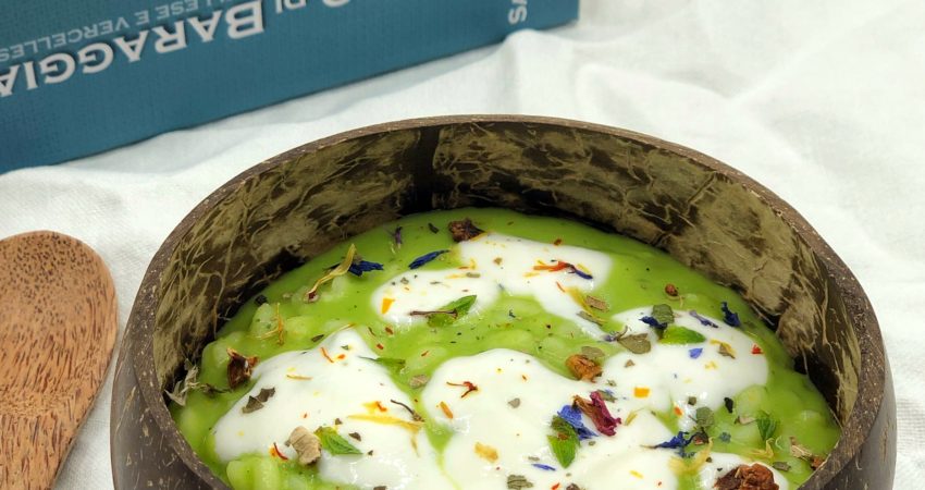 risotto kefir piselli menta